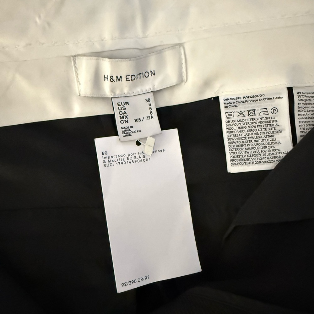 H&M Edition wool blend wide leg high waisted dress pants size 6 - Picture 7 of 10